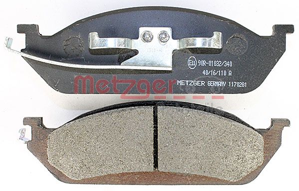 METZGER 1170281 Bremsbelagsatz, Scheibenbremse